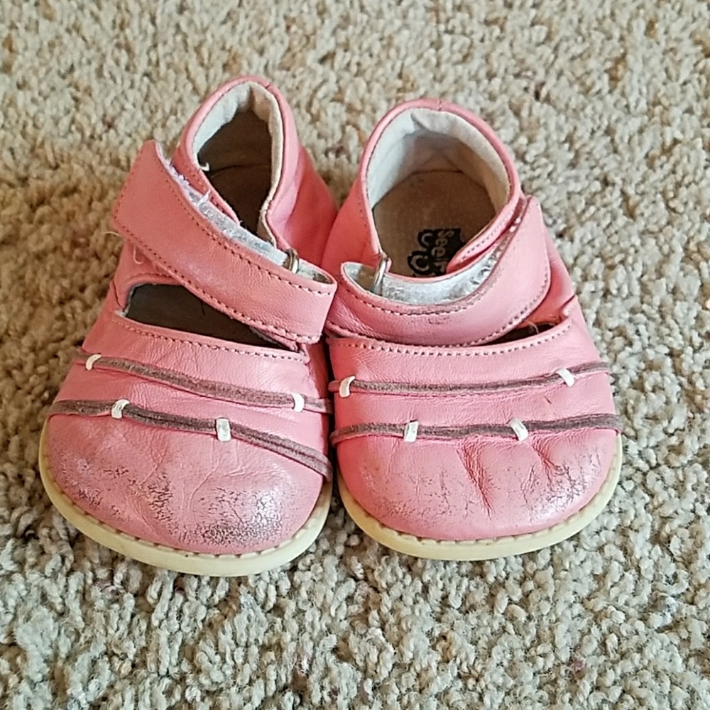 Pink Leather See Kai Run
